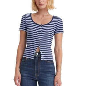 Levi's Britt snap front top m